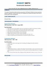 Construction Assistant Resume Samples Contract Management Resume Sample Resume Templates
