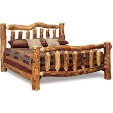 Bedroom sets with sleigh beds, large dressers and more surround you with comfort, style and storage. Amish Beds Amish Aspen Log Bed Log Bed Furniture Bedroom Sets Queen