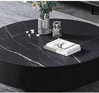 Table basse ronde de luxe en marbre italien en pierre ...