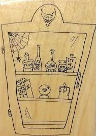 Halloween Medicine Chest Pharmacy Newt Effie Glitzfingers St Louis Stamp Rubber Ebay St Louis Stamp Medicine Chest