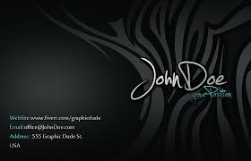 Black And White Business Card Background Black Business Card Design With Zebra Logo By Fiverr Business Card Design Black Black Business Card Business Card Design