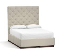 With the tall queen captain?s platform storage bed with 12 drawers, you?ll gain, not lose, storage space in your bedroom. Lorraine Upholstered Tall Storage Platform Bed Pottery Barn