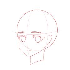 How to draw anime nose female front view a facing forward from the ladies side straight on cartoon without shading easy. How To Draw The Head And Face In 3 4 View Anime Style Mary Li Art