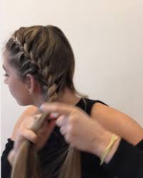 For a basic french braid take three equal hair locks, take the left lock and put it over the middle one. How To French Braid Your Own Hair Diy French Braid Tutorial Hellogiggles