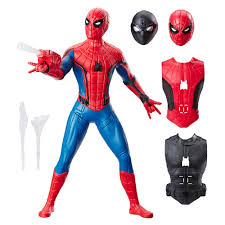 It also sports some fingerless gloves, leaving parker's delicate lil' fingertips the only bits of exposed skin on his body. Spider Man Far From Home Deluxe 13 In Web Gear Spider Man Figure Walmart Com Walmart Com