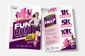 Over sixty charities receive perfect scores from charity navigator. A4 Cancer Fun Run Advertisement Template In Psd Ai Vector Brandpacks