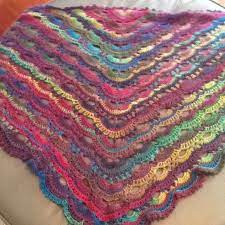 Viral Shawl Pattern On Internet Scalloped Border Yarn Red Heart Boutique Unforgettable Colour Stained Glass Crochet Wrap Shawl Crochet Pattern Crochet Shawl