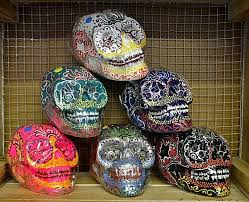 The true spirit of the holiday is to honor those who have died, but sometimes the decorations can look a little scary, so this easy wreath is a fun and. Hand Painted Ceramic Skulls Traditional Mexican Home Decor Dia De Los Muertos Ebay