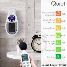 This item is brand new, unopened and sealed in its original factory box. Amazon Com 350w Space Heater Programmable Wall Outlet Space Heater As Seen On Tv With Adjustable Thermostat And Timer And Led Display For Office Dorm Room Home Kitchen