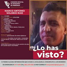 Solicitamos tu apoyo para localizar a MARCO ANTONIO SOLORIO RUIZ,  comunícate con nosotros. ¡Tu colaboración es muy importante!, para mayor  difusión, ayúdanos a compartir #BusquedaBC #PersonaDesaparecida  #BusquedaDePersonas #HastaEncontrarles ...
