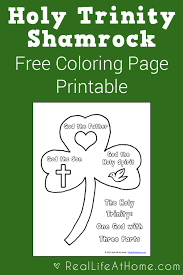 Holy Trinity Shamrock Coloring Page Printable St Patricks Sunday School St Patricks Day Crafts For Kids St Patrick S Day Crafts
