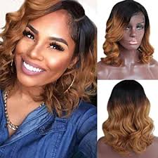 Get the best deals on ombré human hair wigs. Amazon Com Topfeeling Short Human Hair Bob Wigs Ombre Brazilian Hair Body Wave Lace Front Wig For Black Women Beauty Personal Care