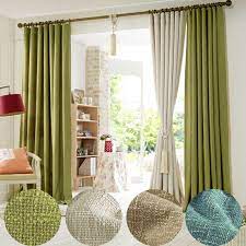 韩式清新绿色棉麻窗帘定制地中海纯色客厅布艺亚麻窗帘遮光成品 淘宝网 home decor home curtains