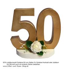 Nicht ohne grund wird dieses jubiläum genau so genannt. Jubilaumszahl Tischdeko Fur Jubilaum Oder Goldene Hochzeit Kaufen