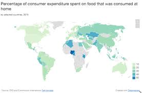 This Map Shows How Much Each Country Spends On Food World