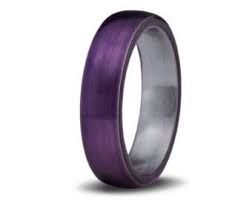 Mens Wedding Band Purple Cobalt Ring Purple Wedding Bands Colored Ring Custom Made 7mm Size Mans Womens Matching Hishers Set Anniversary
