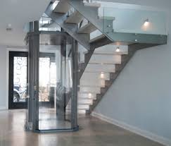 Visilift elevators can install up to five floors and 50 feet of travel. Glass Elevator In Staircase Contemporary Staircase Denver By Visilift Elevators Houzz