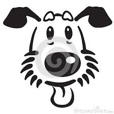Head Of Cute Puppy Dog Vector Logo Icon Emblem Black And White Illustration Puppy Cartoon Black And White Illustration Cartoon