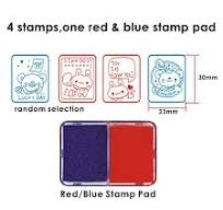Foska High Quality Fancy Custom Toy Rubber Stamp Set Students Stationery  Mini Cute Toy Stamp Set for Kids