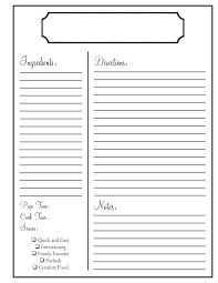 Joelle Charming Ojai And Santa Barbara Wedding Planner Recipe Cards Template Recipe Book Diy Recipe Template For Word