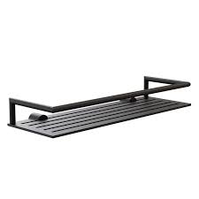 Beautiful grey whitewash floating wall mounted hanging shelves set of 2. Frost Nova2 Shower Shelf 4 Black Finnish Design Shop