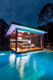 Swimming pool and outdoor kitchen designs. Outside Living Room With Waterfall Wall So Amazing Pool Houses Dream Pools Cool Pools