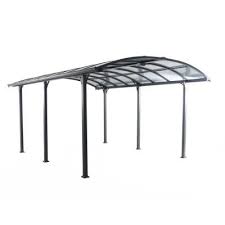 Palram Verona 5000 9 Ft 9 In W X 16 Ft 5 In L X 7 Ft H Carport With Bronze Polycarbonate Roof Panels 702754 The Home Depot In 2020 Aluminum Carport Free Standing Carport Carport Designs