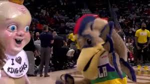 Say hello to the creepiest mascot in sports history, king cake baby. Pierre And King Cake Baby Stare Off New Orleans Pelicans