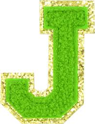 A, b, c, d, e, f, g, h, i, j, k, l, m, n, o, p, q, r, s, t, u, v, w, x, y, z. English Letter J Iron On Repair Patches Alphabet Sewing Appliques Clothing Badges With Gold Glitters Border Adhesive Back Sticker Green J Jgreen Walmart Com