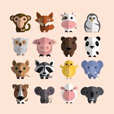 Cute Animals Pack Clip Art Vector Ap01 By Etsicodesign On Etsy Cute Animal Illustration Illustration Design Animal Design