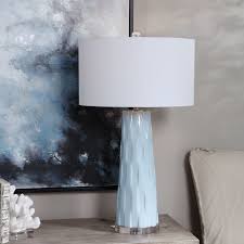 Breeze Light Blue Table Lamp In 2020 Ceramic Table Lamps Table Lamp Blue Table Lamp