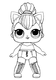 Free Lol Doll Coloring Sheets Kitty Queen Coloring Kids Pages