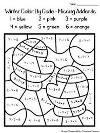 Free printable 1st grade worksheets word lists and activities. Winter Coloring Pages Color By Code First Grade By Mrs Thompson S Treasures Teachers Pay Teach Math Coloring Worksheets Winter Math 1st Grade Math Worksheets