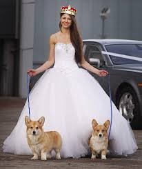 Not Only The Corgis But I Like The Dress A Lot Too Royal Wedding Corgi Scottish Wedding Dresses