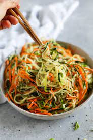 Asian Cucumber Noodle Salad The Real Food Dietitians Recipe Paleo Side Dishes Summer Side Dishes Recipes Cucumber Noodles