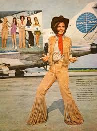 1970s Pan Am Airline Stewardess Fashions Safe To Say This Cowgirl Getup Was A Fantastically Fabulous Fail Lol Vintage Cowgirl Film Clothes Cowgirl Style