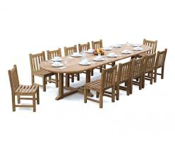 Shop dining room chairs and other antique and modern chairs and seating from top sellers and makers around the world. Hilgrove 12 Seater Teak Oval Dining Set With Dining Chairs