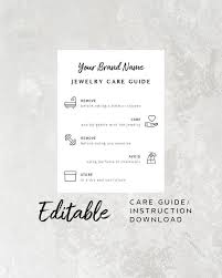 To revisit this article, visit my profile, thenview saved stories. Editable Jewelry Care Guide Printable Care Guide Gemstone Etsy Jewelry Care Business Thank You Cards Packaging Ideas Business