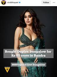 Janhvi Kapoor buys a duplex bungalow worth 65 crores after giving a  statement that “We are not that rich” 🙄 : rBollyBlindsNGossip