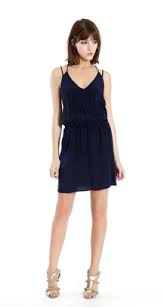 Rory Beca Silk Tampa Double Strap Dress Navy 213 Call