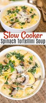 Crock Pot Spinach Tortellini Soup Recipe Easy Tortellini Soup Vegetarian Soup Recipes Spinach Tortellini Soup Tortellini Soup Recipe