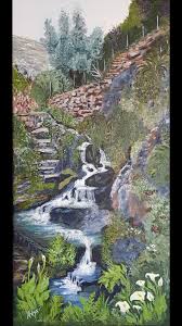 Waterfall By Annette Keys Line Art Original Paintings Fine Art