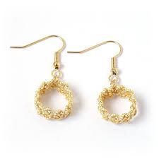 ac0117水引ピアス あわじリング ゴールド 水引ピアス knotノット 加賀水引 津田水引折型のアクセサリーブランド 水引 アクセサリー アクセサリー 水引 ピアス