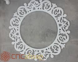 Beyaz Yuvarlak Dekoratif Ayna Cercevesi White Round Decorative Mirror Frame Aynalar Tasarim Cnc