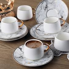 Kahve Saatlerinize Deger Katacak Birbirinden Sik Kahve Fincanlari White Beige De Haftasonu Indirimi Tum Magazalarimiz Tea Sets Modern Dinnerware Tableware