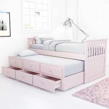 Sold and shipped by furniture domain. Oxford Captains Guest Bed With Storage In Light Pink Trundle Bed Included Furniture123