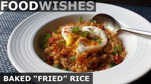 Just a teaspoon of onion salt and ground cumin with tomato sauce bring this . Baked Fried Rice Easy Fried Rice In The Oven Food Wishes Food Wishes Baked Fries Fried Rice Easy