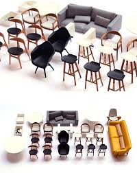 3d Printed Miniature Designer Furniture Barbie Furniture 3d Printed Furniture Modern Dollhouse Furniture