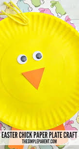 It would be a perfect fit for smaller kids or for moms (like me) that are the best in craftwork. Easy Chick Paper Plate Easter Craft For Kids To Make The Simple Parent