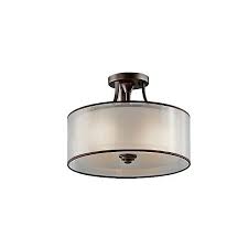 To reduce the risk of electric shock, insure electricity has been turned off at the circuit breaker or fuse box before beginning. Kichler Lacey Bronze Semi Flush Ceiling Light Home Interiors And Beyond